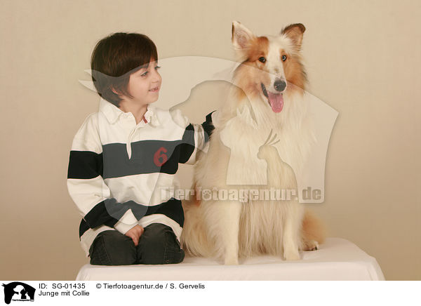 Junge mit Collie / boy with collie / SG-01435