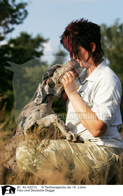 Frau und Deutsche Dogge / woman and Great Dane / KL-02012