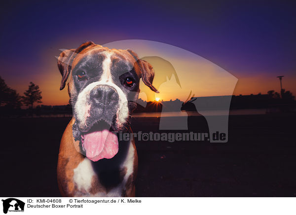 Deutscher Boxer Portrait / KMI-04608