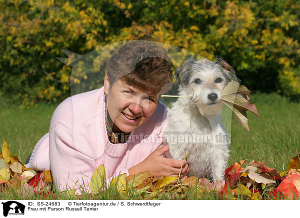 Frau mit Parson Russell Terrier / SS-24683