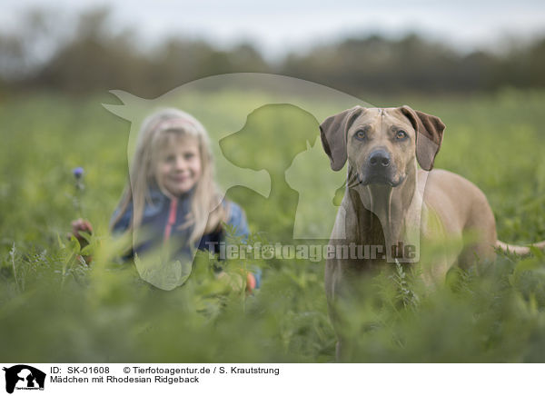 Mdchen mit Rhodesian Ridgeback / girl with Rhodesian Ridgeback / SK-01608