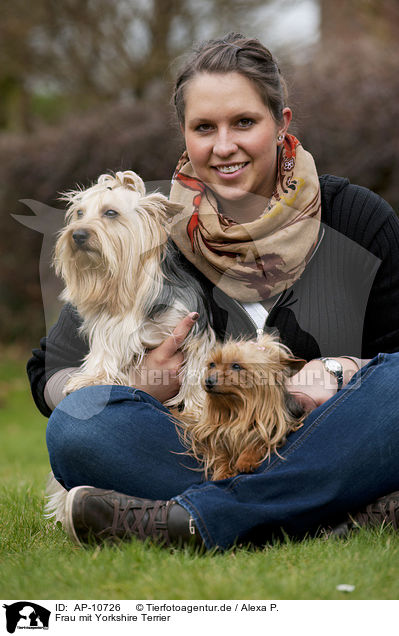 Frau mit Yorkshire Terrier / woman with Yorkshire Terrier / AP-10726