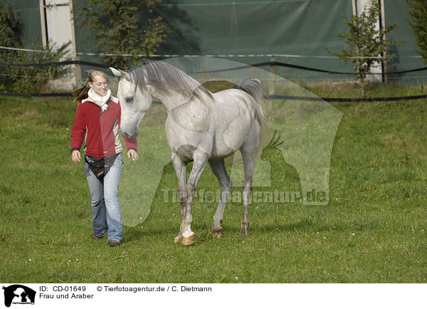 Frau und Araber / woman and arabian horse / CD-01649