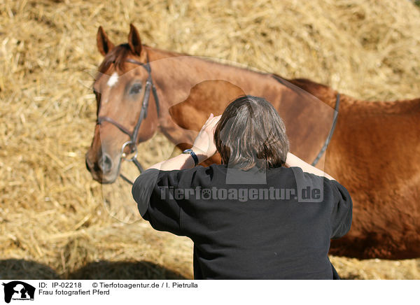 Frau fotografiert Pferd / IP-02218