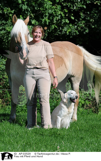 Frau mit Pferd und Hund / woman with horse and dog / AP-03529