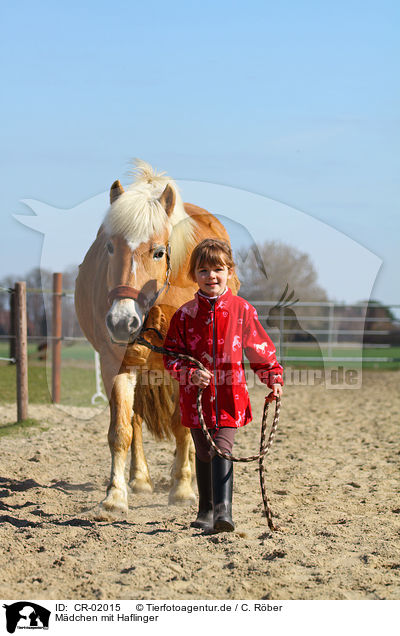 Mdchen mit Haflinger / girl with Haflinger horse / CR-02015