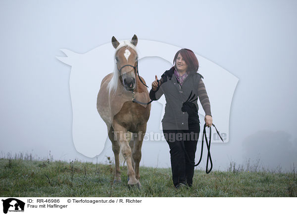 Frau mit Haflinger / woman with Haflinger horse / RR-46986