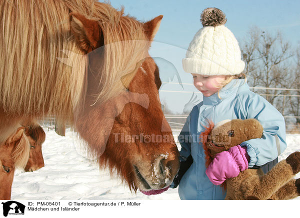 Mdchen und Islnder / girl and Icelandic horse / PM-05401