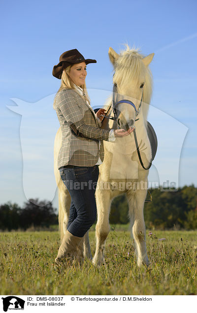 Frau mit Islnder / woman with Icelandic horse / DMS-08037