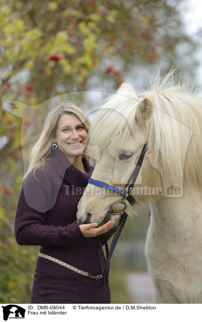 Frau mit Islnder / woman with Icelandic horse / DMS-08044