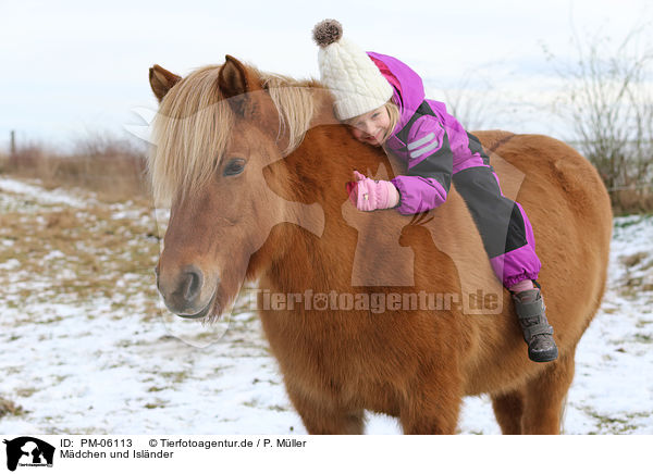 Mdchen und Islnder / girl and Icelandic horse / PM-06113