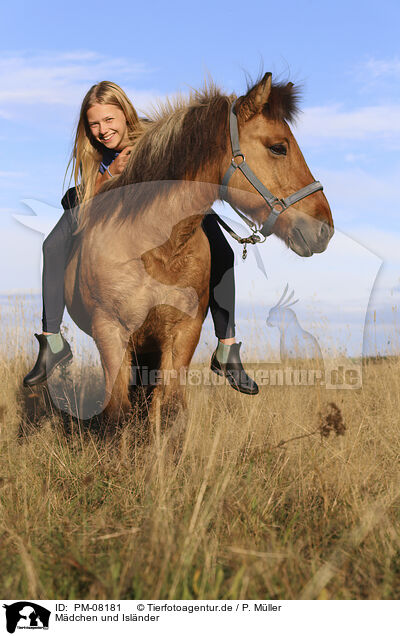Mdchen und Islnder / girl and Icelandic horse / PM-08181