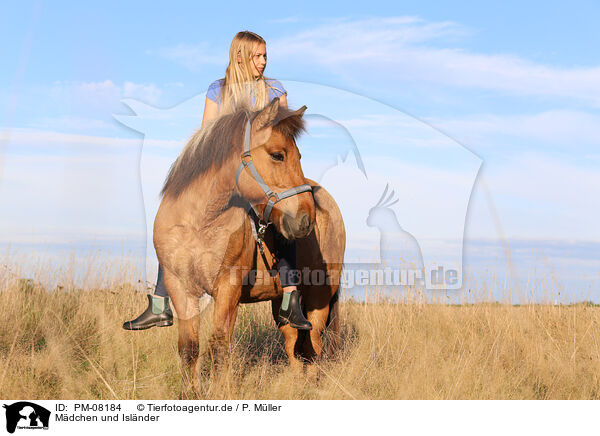 Mdchen und Islnder / girl and Icelandic horse / PM-08184