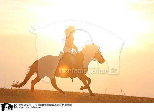 Mdchen und Islnder / girl and Icelandic horse / PM-08231