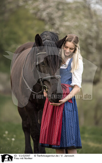 Frau mit Noriker / woman with Noriker Horse / VJ-02097