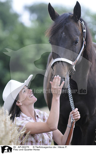 Frau und Quarter Horse / woman and Quarter horse / AP-06270