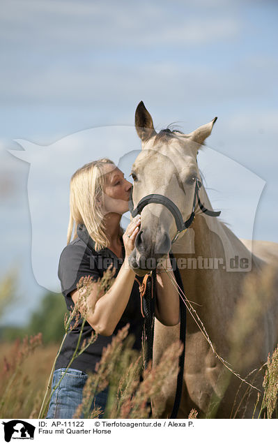 Frau mit Quarter Horse / woman with Quarter Horse / AP-11122