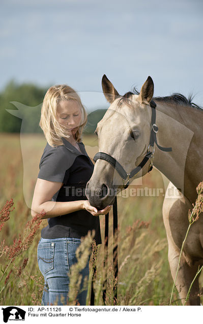Frau mit Quarter Horse / woman with Quarter Horse / AP-11126