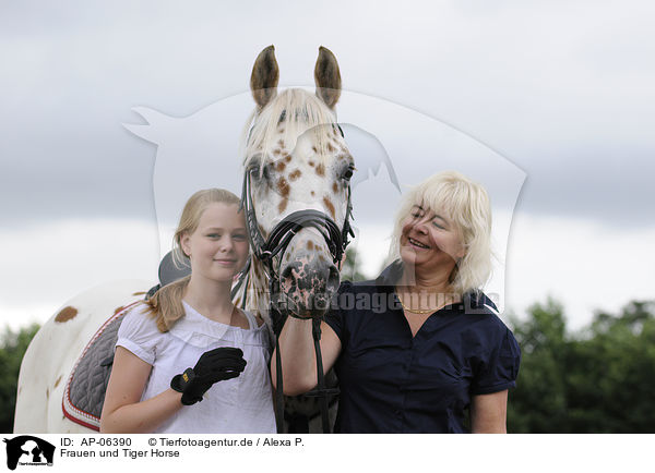 Frauen und Tiger Horse / women and Tiger Horse / AP-06390