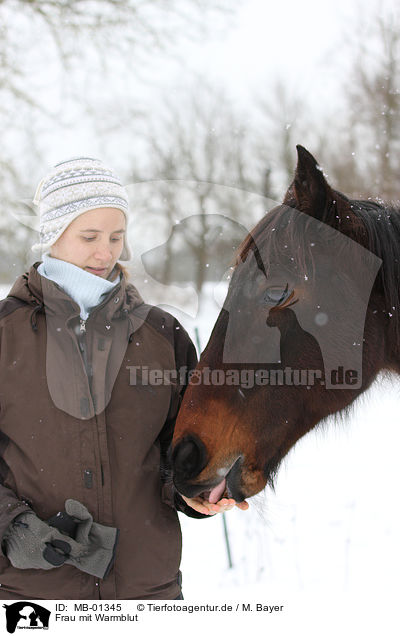 Frau mit Warmblut / woman and warm-blood / MB-01345