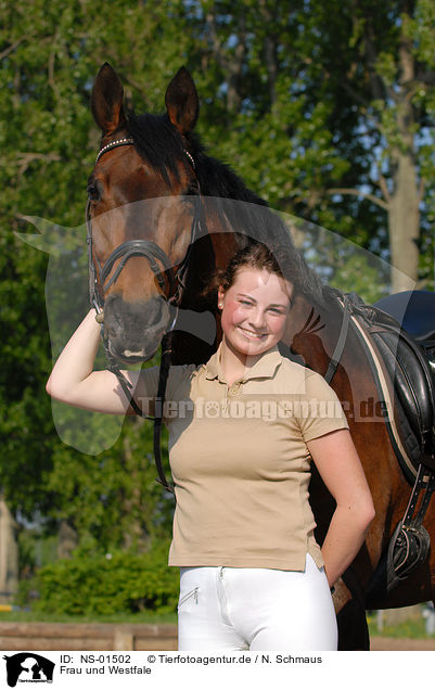 Frau und Westfale / woman and horse / NS-01502