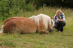 Frau mit Haflinger