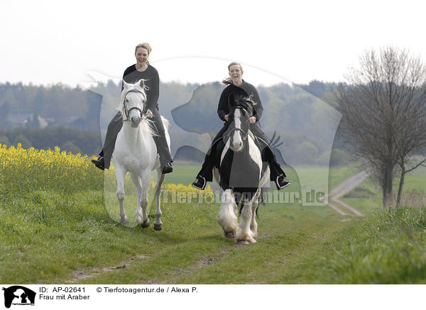 Frau mit Araber / woman with arabian horse / AP-02641