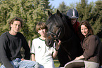 Familie mit Pferde