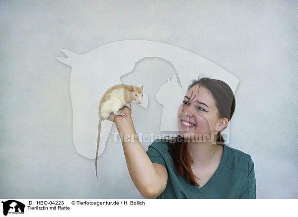 Tierrztin mit Ratte / HBO-04223